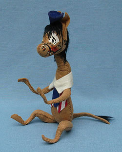 Annalee 10" Vote 76 Patriotic Donkey - Mint - A313-76