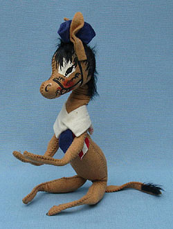 Annalee 10" Vote 76 Patriotic Donkey - Mint - A313-76xx