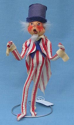 Annalee 10" Patriotic Uncle Sam - Very Good - A316-76b Annalee 10" Patriotic Uncle Sam - Very Good - A316-76b