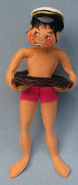 Annalee 10" Handsome Sampson Bathing Boy with Inner Tube - Mint - B91-67m