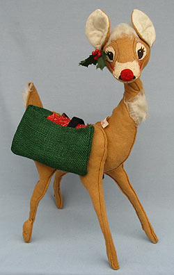 Annalee 18" Reindeer or Doe with Saddlebags - Red Nose - 1976 - Excellent / Very Good - C144-76b