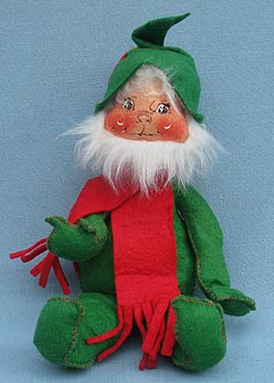 Annalee 12" Dark Green Gnome with Red Scarf - Mint - C151-78dgbew