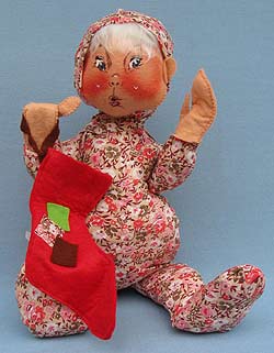 Annalee 18" PJ Boy Holding Stocking Ooh Mouth - Mint - C153-77ooh Annalee 18" PJ Boy Holding Stocking Ooh Mouth - Mint - C153-77ooh