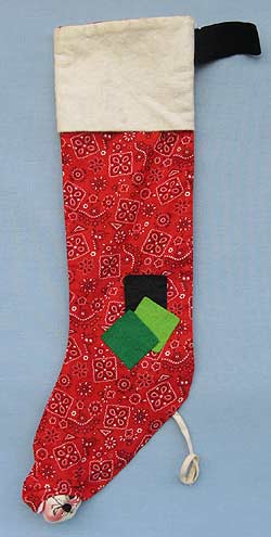Annalee 22" Christmas Stocking - Very Good - C177-76wa Annalee 22" Christmas Stocking - Very Good - C177-76wa