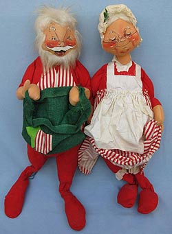 Annalee 29" Mr & Mrs Santa Cardholders - Very Good - C68-C69-75a Annalee 29" Mr & Mrs Santa Cardholders - Very Good - C68-C69-75a