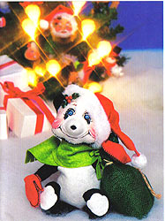Annalee 5" x 7" Panda Christmas Card - CD-CP