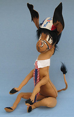 Annalee 30" Patriotic Donkey - Mint / Near Mint - D10-72a