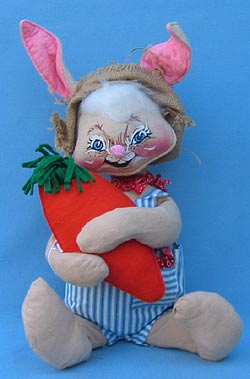 Annalee 18" Country Boy Bunny with Carrot - Near Mint - D40-81