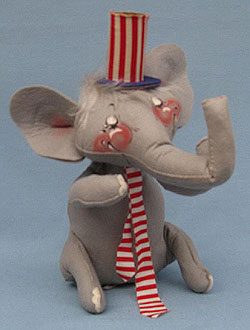 Annalee 16" Patriotic Elephant - Excellent - D48-68xa
