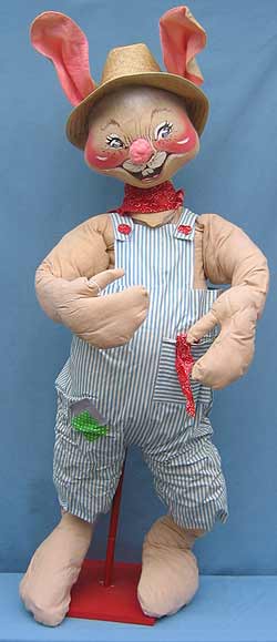 Annalee 48" Country Boy Bunny - Excellent - D60-81c Annalee 48" Country Boy Bunny - Excellent - D60-81c