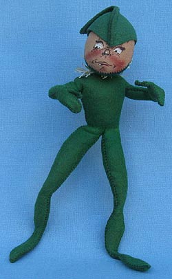 Annalee 10" Green Elf with Tinsel - Excellent - E22-58goxa