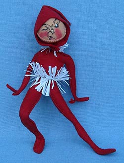 Annalee 10" Red Elf with Tinsel - Mint - E22-61rw