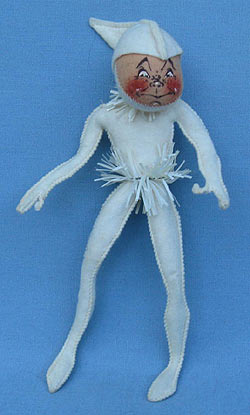 Annalee 10" White Elf with Tinsel - Near Mint - E22-61wfr