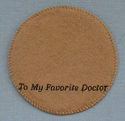 Annalee 4" To My Favorite Doctor Personalized Base - Mint  - Favdr