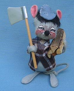 Annalee 7" Woodchopper Mouse - Excellent - G476-80a