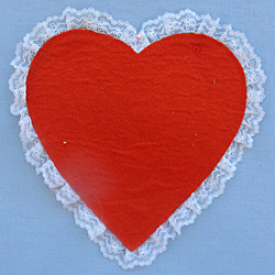 Annalee 10" Red Valentine Heart with Lace - Excellent