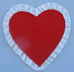 Annalee 11" Red Valentine Heart with Lace - Excellent