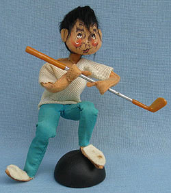 Annalee 10" Golfer Man - Excellent - J57-66bla