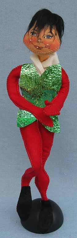 Annalee 10" Go Go Boy with Green Vest - Mint - L45-67ox Annalee 10" Go Go Boy with Green Vest - Mint - L45-67ox