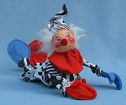 Annalee 10" Black & White Clown Open Eyes - Mint - L502-75ox Annalee 10" Black & White Clown Open Eyes - Mint - L502-75ox