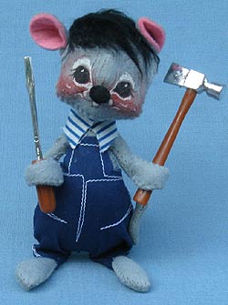 Annalee 7" Carpenter Mouse - Mint - M471-77m