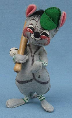 Annalee 7" Baseball Mouse #6 - Mint - Signed - M89-71s