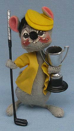 Annalee 7" Golfer Boy Mouse - Near Mint - R406-70oxt