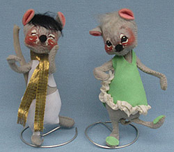 Annalee 7" Disco Dancer Boy & Girl Mouse - Excellent - R428-80seta