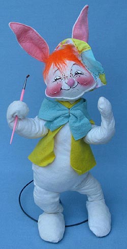 Annalee 18" Artist Bunny with Brush - Closed Eyes - Very Good - S46-78xx