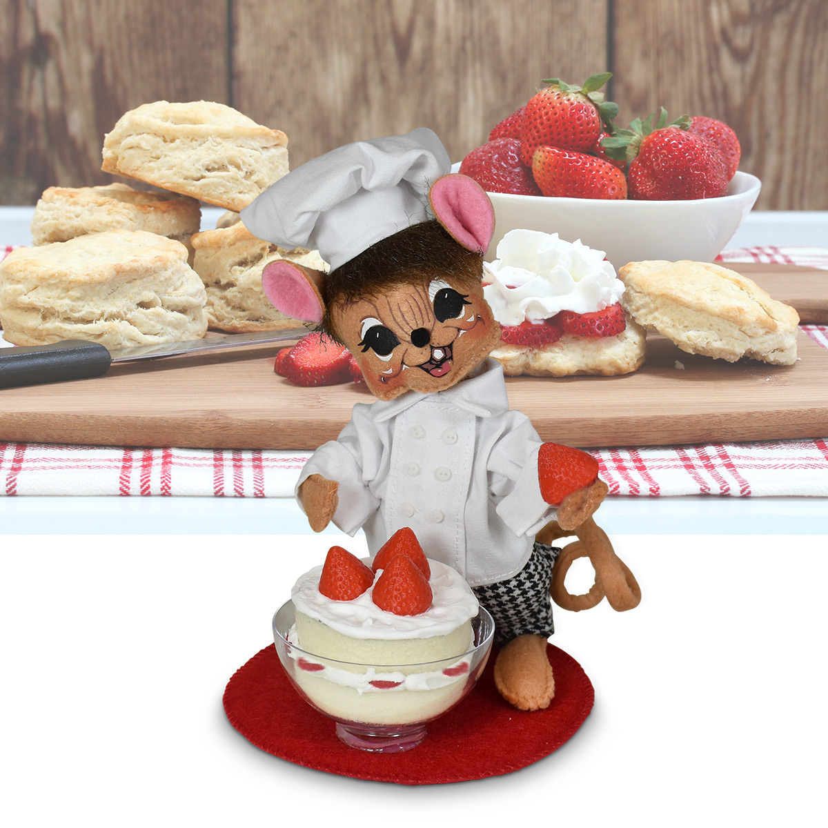 Annalee 6" Strawberry Shortcake Mouse AIA 2022 - Mint - 851322