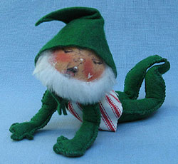 Annalee 7" Green Gnome with Red and White Vest - Mint - X18-64grxo