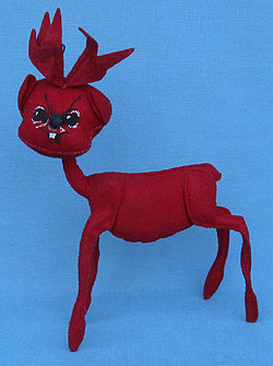 Annalee 10" Red Reindeer - Mint - Y34-65r Annalee 10" Red Reindeer - Mint - Y34-65r