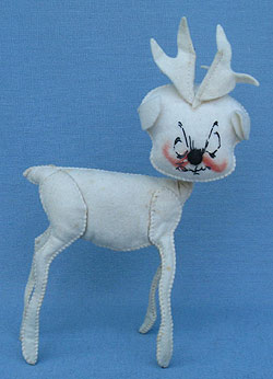 Annalee 10" White Reindeer - Excellent - Y34-65wxbew