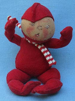 Annalee 7" Red Elf with Scarf - Mint - Z036-60rd