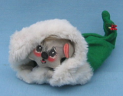 Annalee 7" Mouse in Santa Cap - Excellent - Z219-68g Annalee 7" Mouse in Santa Cap - Excellent - Z219-68g