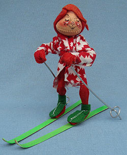 Annalee 10" Red Ski Elf with Red Jacket - Excellent - Z224-70xx