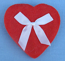 Annalee 3" Red Valentine Heart with Bow - Mint / Near Mint
