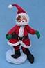 Annalee 7" Velour Santa with Pipe - Mint / Near Mint - 521085