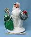 Annalee 10" Old World White Saint Nick with Plaque - Mint - 541094
