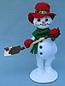 Annalee 9" Ribbon Snowman with Shovel & Cardinal - Mint - 550110