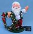 Annalee 13" Santa with Lighted Wreath - Mint - 581103