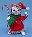 Annalee 6" Christmas Candy Girl Mouse with Candy Cane - Mint - 600108