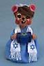 Annalee 6" Jewish Hanukkah Girl Mouse - Mint - 602209
