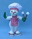 Annalee 6" Snowshoe Chef Snowman Roasting Marshmallows - Mint - 748704