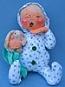 Annalee 18" Off to Bed Baby Holding Teddy Bear - Mint - 765600