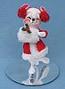 Annalee 7" Skating Girl Mouse in Red - Near Mint - 772293sq