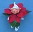 Annalee 3" Poinsettia Elf Ornament - Mint - 786105