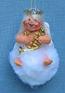 Annalee 3" Angel on Cloud with French Horn Ornament - Mint - 788106