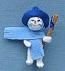 Annalee 3" Blue Snowman Ornament - Mint - 789206