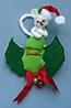 Annalee 5" Mouse with Holly and Bells Wall Decor - Mint - 800309